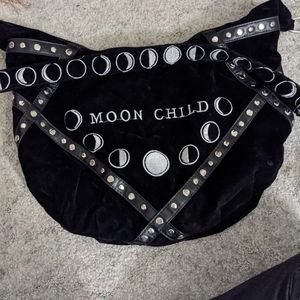 Long cross body goth purse- Restyle